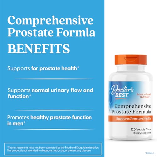 DOCTORS BEST COMPREHENSIVE PROSTATE FORMULA WITH SELENOEXCELL AND CARDIOAID, SUPPORTS PROSTATE HEALTH, GLUTEN FREE, VEGETARIAN 120 VEGGIE CAPS