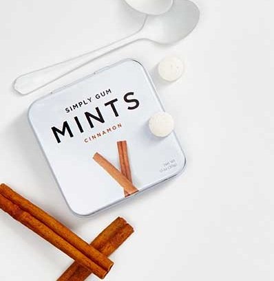 image for Natural Cinnamon Breath Mints by Simply Gum, Non Gmo Certified, Vegan,