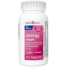 Basic Care Allergy Relief Diphenhydramine HCl Tablets, 400 Count
