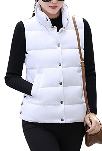 plus size white puffer vest