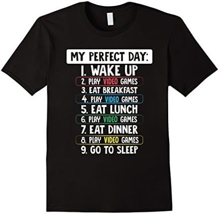 Men's Funny Gamer TShirt Perfect Day Holiday Gift For Gaming Kids Small Black