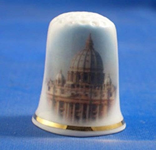 Porcelain China Collectable Thimble Vatican City Rome Italy