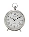 Deco 79 Stainless Steel Metal Decorative Clock Mantel Clock with Ring Top, Tabletop Clock 6
