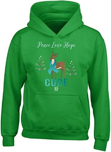 Peace Love Hope Cure Christmas Reindeer Nf - Girl Girls Hoodie