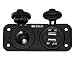 U.S. Solid Marine Grade Dual USB Socket and Cigarette Lighter Power Socket DC 12V