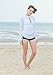 baleaf Women's Long Sleeve Half-Zip Sun Protection Rashguard Side Adjustable Swim Shirt White Size XL