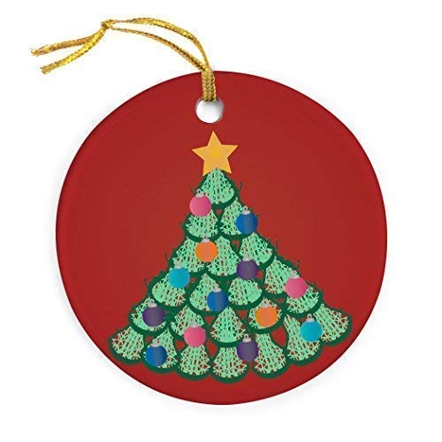 Cheyan Girls Lacrosse Ceramic Christmas Ornaments 2018 Novelty Lacrosse Stick Head Christmas Tree