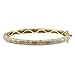 Ivy and Max Gold Finish White Enamel Pink Hearts Girls Bangle Bracelet