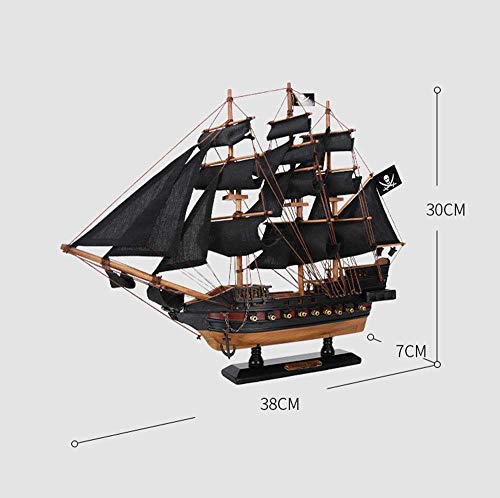 HKX Modellschiff Holz Segelboot Druckguss Modell Holz Segelboot Modell, Erwachsene Sammlerstücke und Geschenke, 38,1 x… – Bild 3
