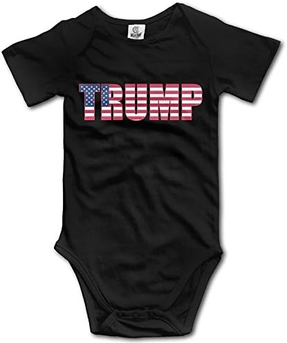 American Flag Trump Comfortable Casual 100% Cotton Non Fading Short Sleeve Baby One-piece Bodysuit Newborn Baby Bodysuit