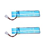 Qsmily 2pcs 3.7V 520mAh 30C Lipo Battery Spare Part for Wltoys V977 V930 XK K110 RC Helicopter