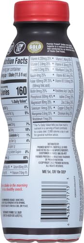 PREMIER PROTEIN SHAKE, COOKIES & CREAM, 30G PROTEIN, 1G SUGAR, 24 VITAMINS & MINERALS, NUTRIENTS TO SUPPORT IMMUNE HEALTH 11.5 FL OZ