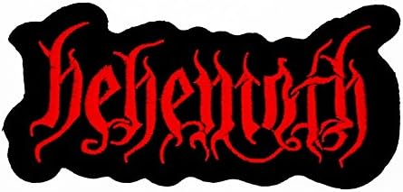 MNC Patch Black Red BEHEMOTH Music Band Heavy Metal Punk Rock Logo iron on sew on patch Sign Badge Symbol Patch Iron on Applique Embroidered Jacket T shirt Costume