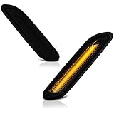 VIPMOTOZ Dark Smoked Lens Full LED Front Fender Side Marker Light Turn Signal Lamp Assembly Replacement For 2011-2016 Mini Cooper R60 R61 Countryman Paceman, Driver & Passenger Side