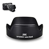 JJC Camera Lens Hood Shade for Canon EF-M 15-45mm f/3.5-6.3 is STM Lens on Canon EOS M50 M5 M6 M100 M10 Replaces Canon EW-53 Hood -Black