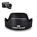 JJC Camera Lens Hood Shade for Canon EF-M 15-45mm f/3.5-6.3 is STM Lens on Canon EOS M50 M5 M6 M100 M10 Replaces Canon EW-53 Hood -Black primary