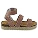 Nature Breeze Womens Kacie Closed Toe Casual Ankle Strap Sandals