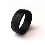 Silicone Wedding Ring by Dick Richie's Tactical Supply, Comfortable & Safe Low Profile Design, 9mm Wide