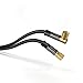 KabelDirekt – SAT Cable, Coaxial – Internet, Satellite Cable – TV/Aerial/Coax Cord, F-Connector – Designed in Germany – 90° Angled/Straight – 20ft (Radio, DVB-C/DVB-S2 – Black)
