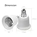 JACKYLED 10-Pack E12 to E26 E27 Adapter Chandelier Light Socket E12 to Medium Socket E26 E27 Converter Bulb Base Adapter Converter