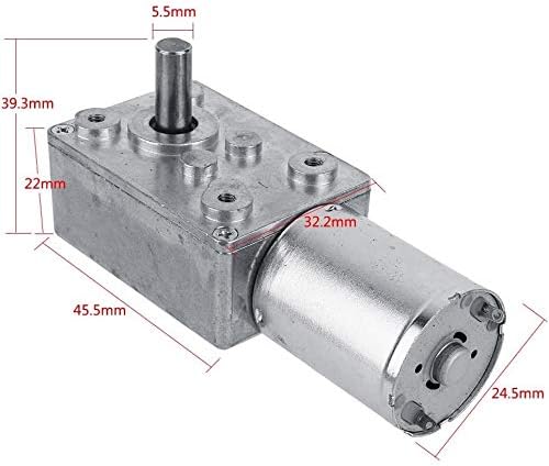 DC 12V Reversible High Torque Turbo Worm Gear Box Reduction Electric Motor(6RPM) - Image 3