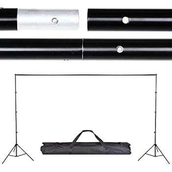 AW 8.5' x 10' Adjustable Photography Background Backdrop Stand Support Crossbar Aluminum Alloy Carry Bag Kit Studio