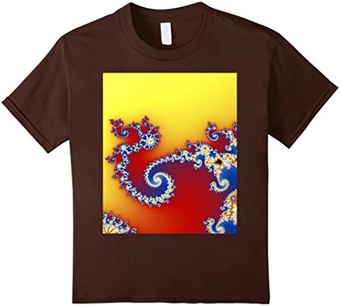 Kids Cool Futuristic Colorful Pattern - Mathematics Mandelbrot 12 Brown