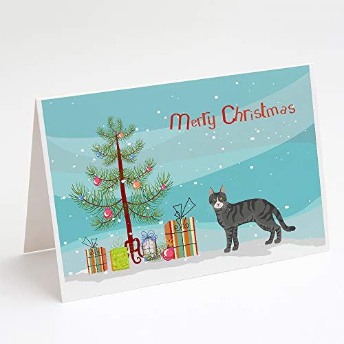 Caroline's Treasures CK4548GCA7P Tricolour Aegean Cat Merry Christmas Greeting…