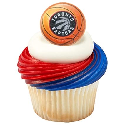 Nba Toronto Raptors Team Cupcake Topper Rings Pack Of 24 Amazon
