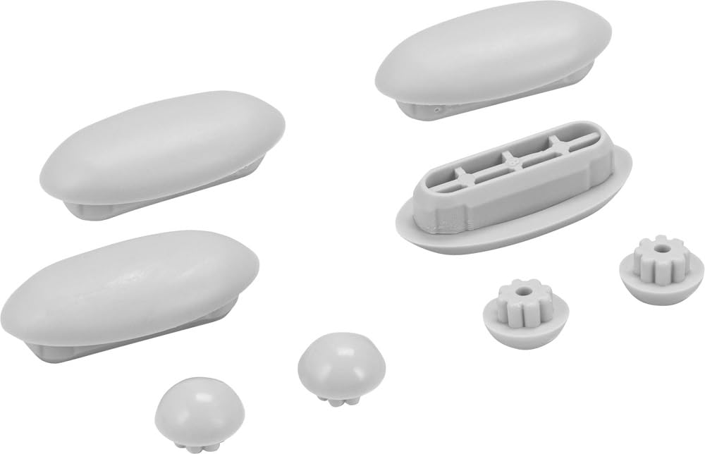 Cornat Buffer Set - Suitable for Cornat Toilet Seat Noir, Relief, Slimline, Art of Acrylic+ & Rino - Grey - Plastic/Shock Absorber/Buffer Set/Replacement Parts/Accessories / TEC365038