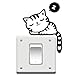 4U-Lucky Cute Cat Funny Switch Stickers wall Stickers