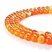 wanjin Natural orange Stripe Agate Gemstone Round Loose Beads For Jewelry Making Findings /Accessories 1 Strand 15.5 inches -8mm