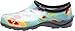 Sloggers Original Waterproof Rain and Garden Shoe for Women– Outdoor Slip-On Garden Clog - Made in The USA with Premium Comfort Insole and Arch Support - Pansy Print Turquoise, Size 8