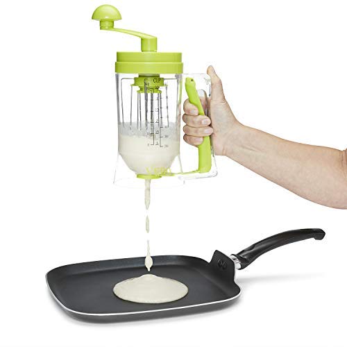 Premium Batter Dispenser with Mixer & Measuring Label: BPA-Free, Food-Grade Plastic Dispenser For Cupcakes, Pancakes, Muffins, Crepes, Cakes, Waffles & More | Best Bakeware Tool For Desserts By VeBo