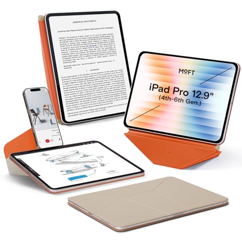 MOFT Dynamic Folio Hülle für 12,9" iPad Pro (4.5.6. Gen 2020/2021/2022), Schlanke Magnetische Tablet Hülle mit Ständer und über 20 Betrachtungswinkeln