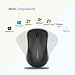 LINGYI 2.4GHz Wireless Mouse, Portable Mice with Nano USB Receiver, 3 Adjustable DPI Levels, Optical Mouse for Laptop, PC Computer, Macbook（Black）