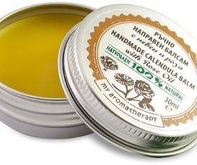 Handmade* all natural Calendula Marigold salve Balm wax with Bulgarian Rose Oil, beeswax 100% pure natural cosmetic