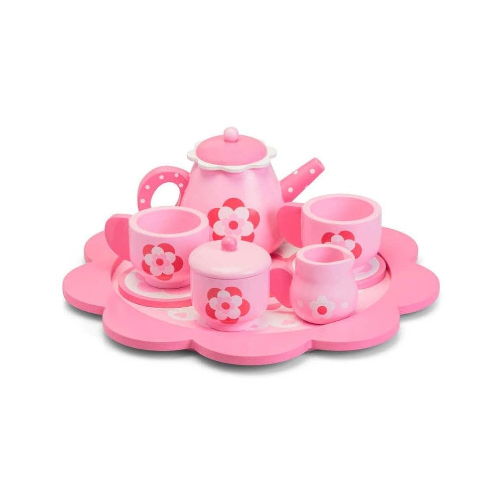 Tobar Wooden Flower Tea Set