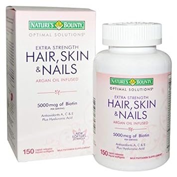 Nature S Bounty Extra Strength Hair Skin Nails 5000mcg 150