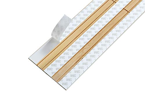 WoodyWalls Peel and Stick Wood Panels. (19.5 sq. ft. per Box) Santorini (Pure White)
