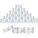 (Quantity: 100pcs) Beauticom 3G/3ML Round Clear Jars with Screw Cap Lids for Powdered Eyeshadow, Cosmetic Samples