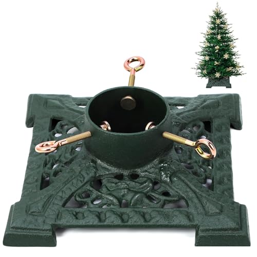 Huwena Christmas Tree Stands, Green, 11.42''x11.42''x3.74'', Elegant | Christmas Tree Holder, Water