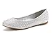 DREAM PAIRS SOLE-SHINE Women's Casual Rhinestone Solid Plain Ballet Comfort Soft Slip On Flats Shoes New Colors