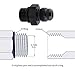 EVIL ENERGY 8AN Flare to 8AN ORB Male Fuel Rail Adapter Fitting Black 2PCS