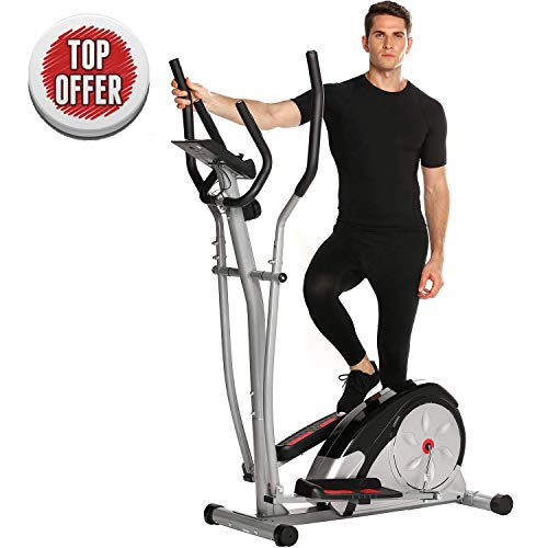 ncient Elliptical Machine Eliptical Exercise Trainer Machine for Home Use Magnetic Smooth Quiet Driven, Top Levels Elliptical Trainer (Gray-New)