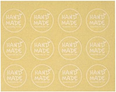 Honbay 20 Sheets 240pcs Round Shape Handmade Stickers Handmade Especially for You Kraft Paper Stickers Labels for Soap, Baking, DIY Gift Packaging