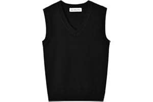 SMILING PINKER SMINLING Pinker Boys Girls School Uniform Sweater Vest V-Neck Soft Cotton Pullover