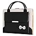 Albc Cute Case for iPad 6th / 5th Generation 9.7 Inch 2018/2017 - iPad Air 2 / 1st - iPad Pro 9.7 2016, Smart Slim Handbag Leather Cover with Stand Pocket Hand Strap for Kids Girls Women,Black