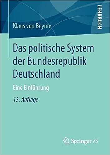 Das Politische System Der Bundesrepublik Deutschland Eine Einfuhrung Amazon De Von Beyme Klaus Bucher