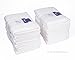 Linteum Textile (12-Pack, 20x40 in, White) Hotel-Quality Hair Towels, 100% Cotton